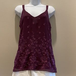 White House Black Marker Embroidered Cami Top